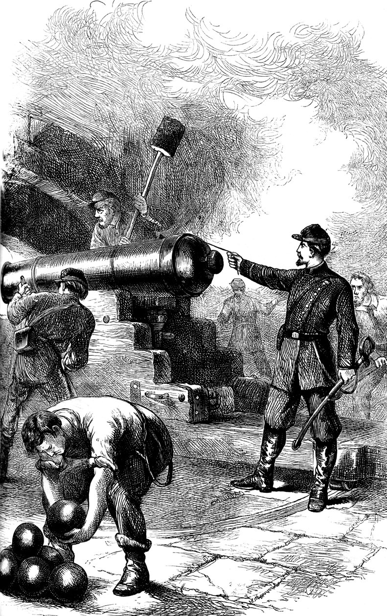 Forsvar av Fort Sumter, South Carolina, 1861 c1880 av Unbekannt
