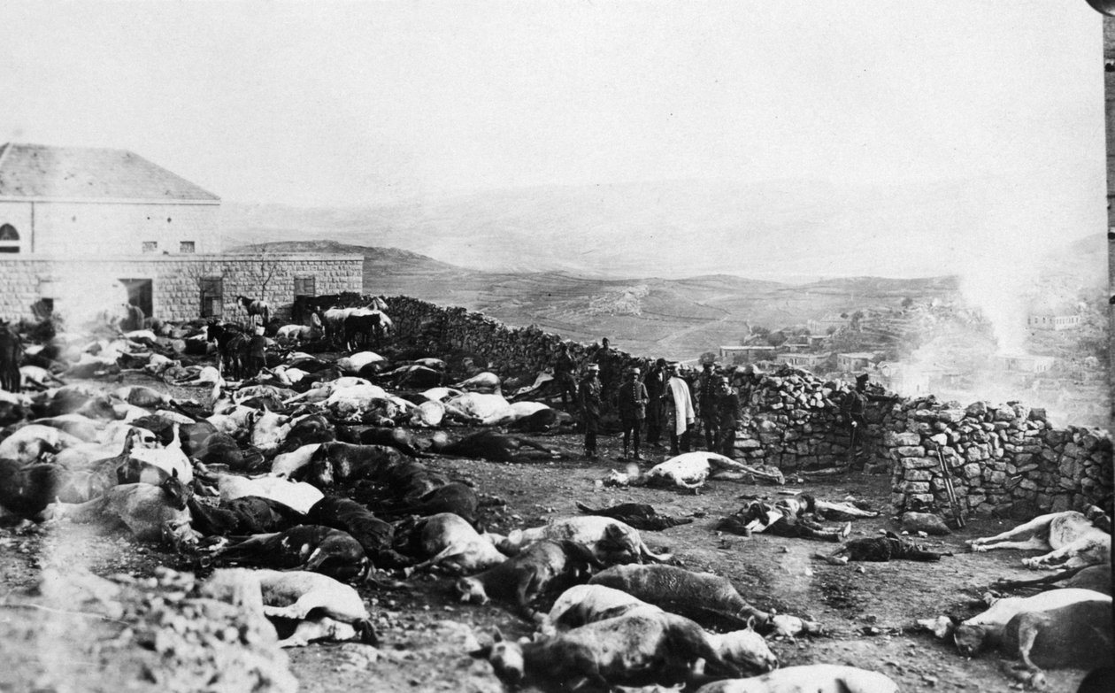 Forsvar av Citadelle of Rachaya, Druze-opprøret, Jabal al Druze, Syria, 1925 av Unbekannt