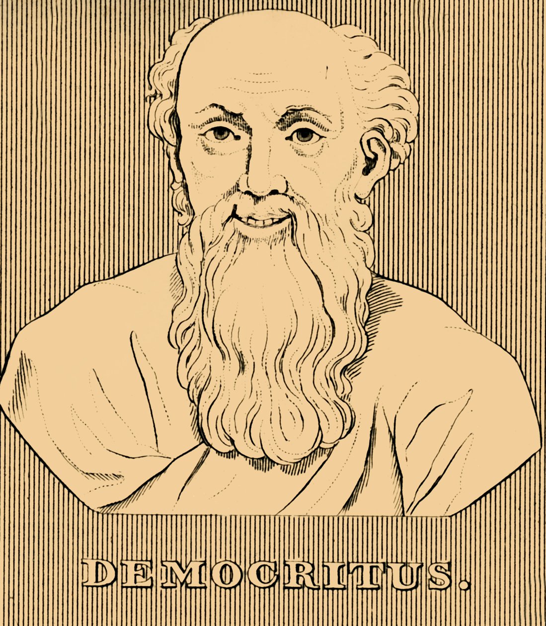 Demokrit, c460-370 f.Kr., 1830 av Unbekannt