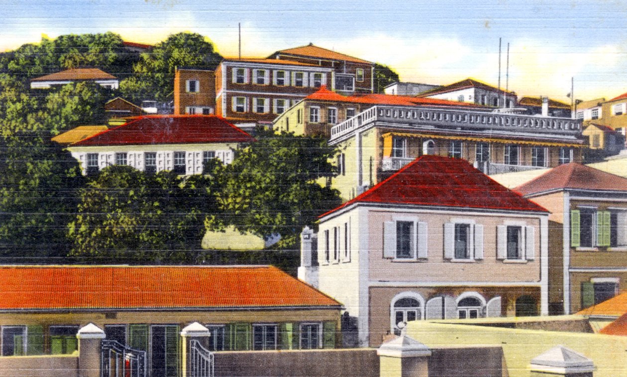 Denmark Hill, Charlotte Amalie, Saint Thomas, Virgin Islands, ca 1900-tallet av Unbekannt