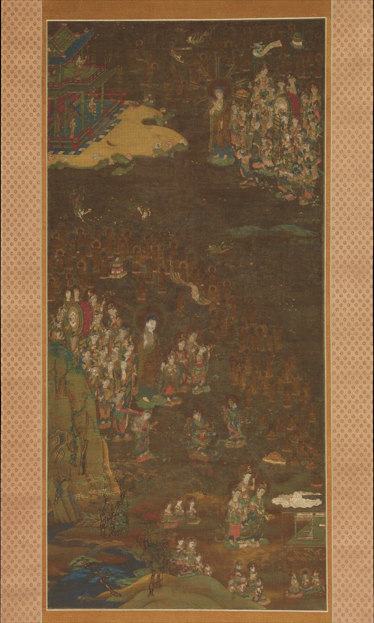 Descent and Return of Amida til Western Paradise with a Believer