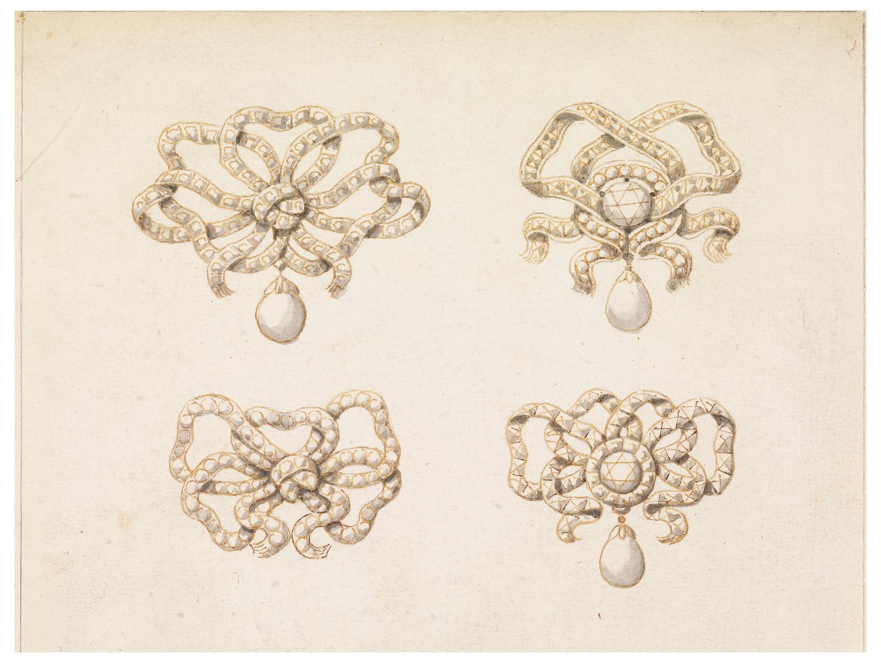 Design for Four Bow Knots av Unbekannt