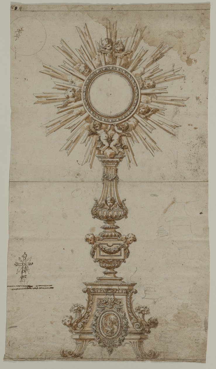 Design for en Monstrans, 1600-tallet. av Unbekannt