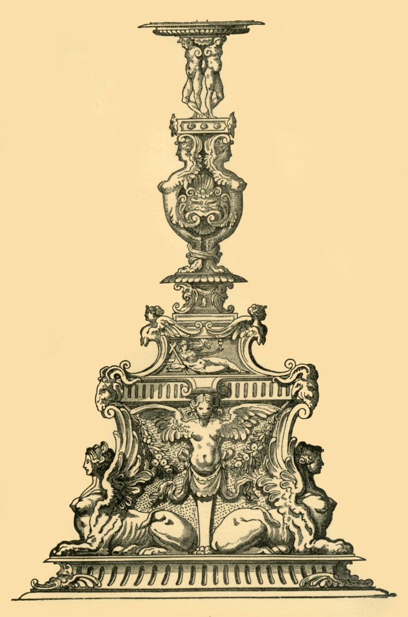Design for en kandelaber, 1500-tallet, 1881. av Unbekannt