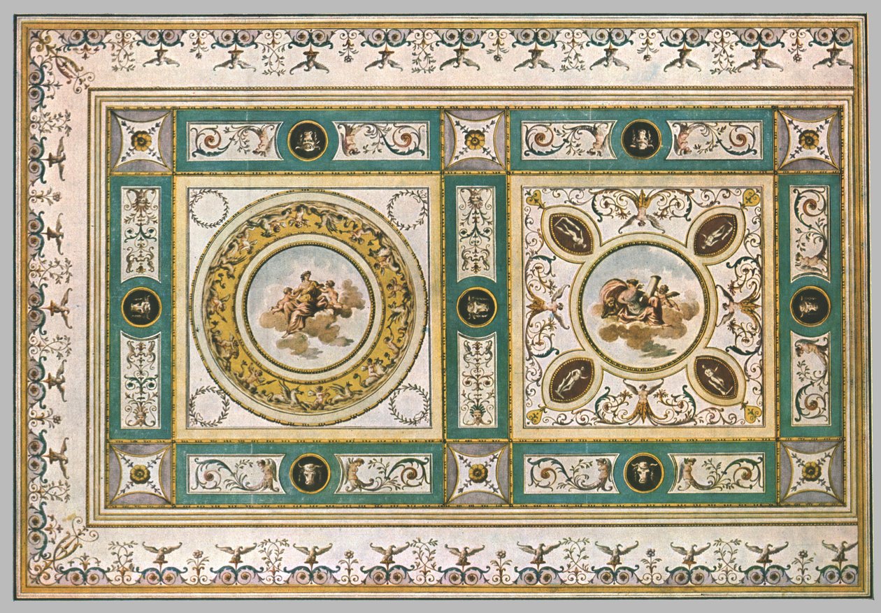 Design for et tak i en stue, Italia, 1928. av Unbekannt