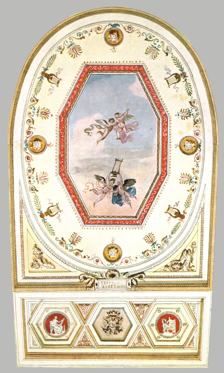 Design for et tak i et teater, Italia, 1928. av Unbekannt