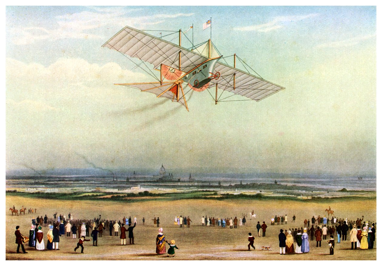 Design for en luftdampvogn, 1843 1956 av Unbekannt