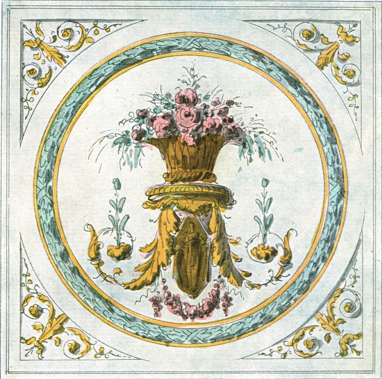 Design for interiørdekorasjon, Frankrike, 1928. av Unbekannt