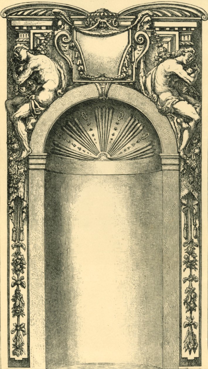 Design for dekorasjon av en nisje, sent på 1500-tallet, 1881. av Unbekannt