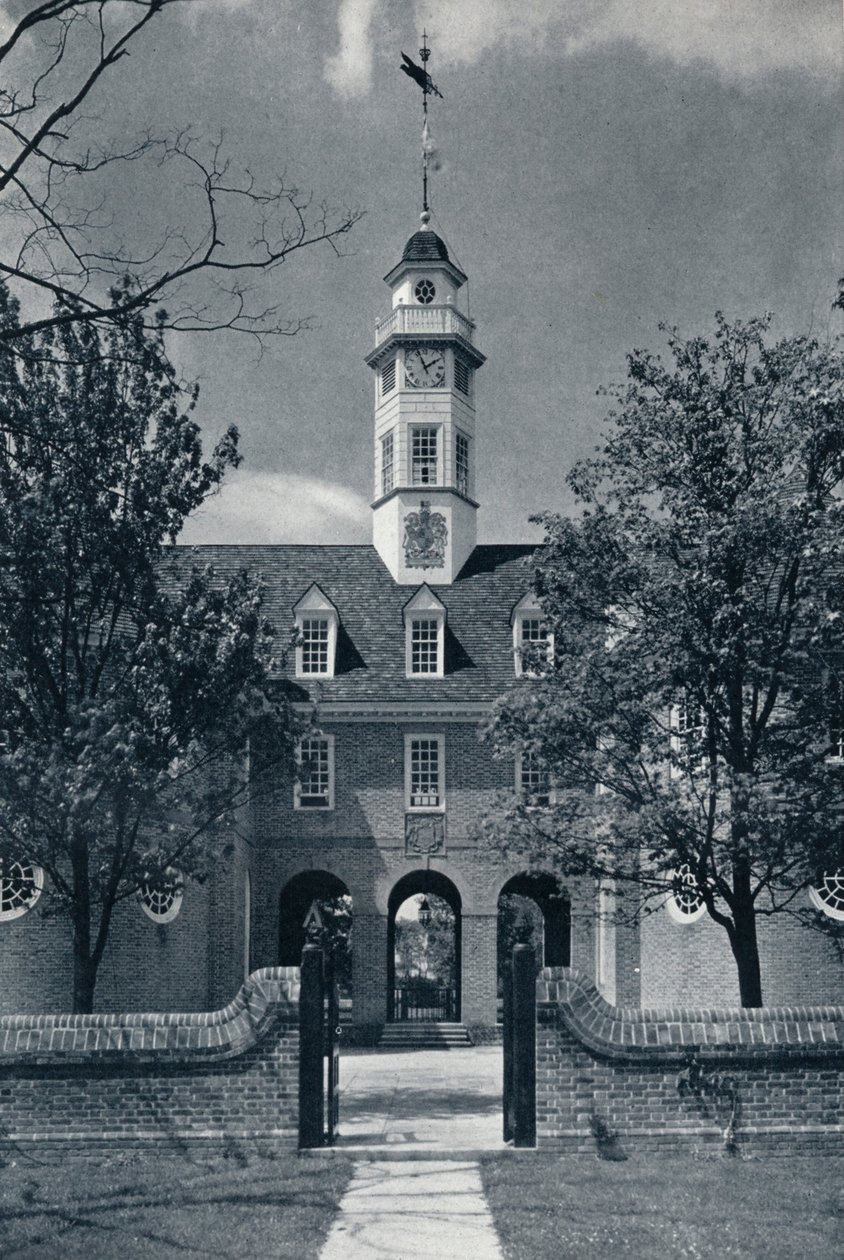 Detalj Viser Cupola of Capitol, Queen Annes Arms over den sentrale buen, c1938 av Unbekannt