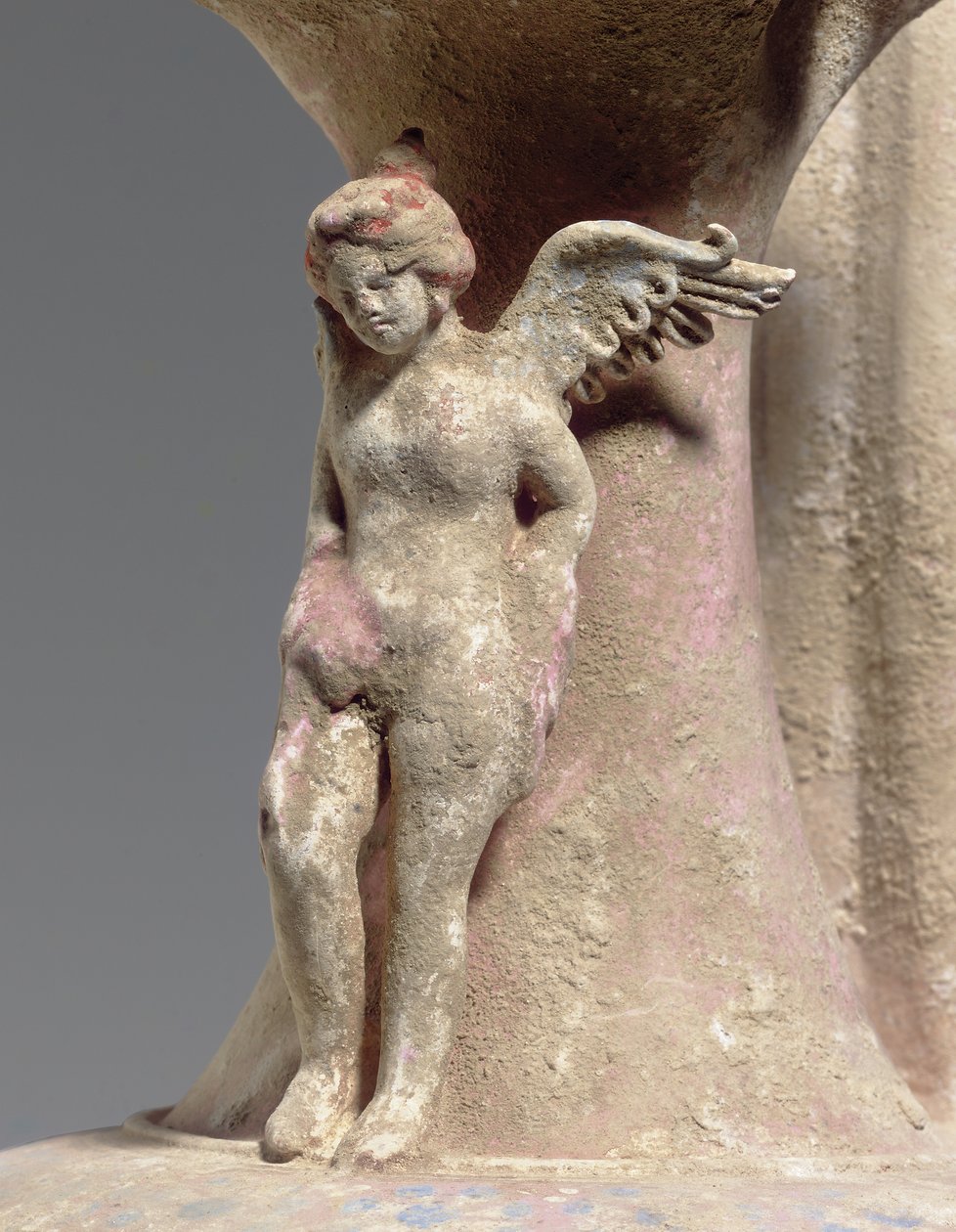 Detalj fra Canosan polykrom keramikk oinochoe, Apulia, ca. tidlig 3. århundre f.Kr. (keramikk) av Unbekannt