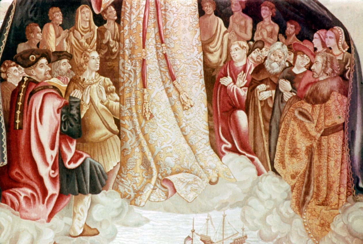 Detalj fra The Virgin of the Navigators, 1500-tallet av Unbekannt