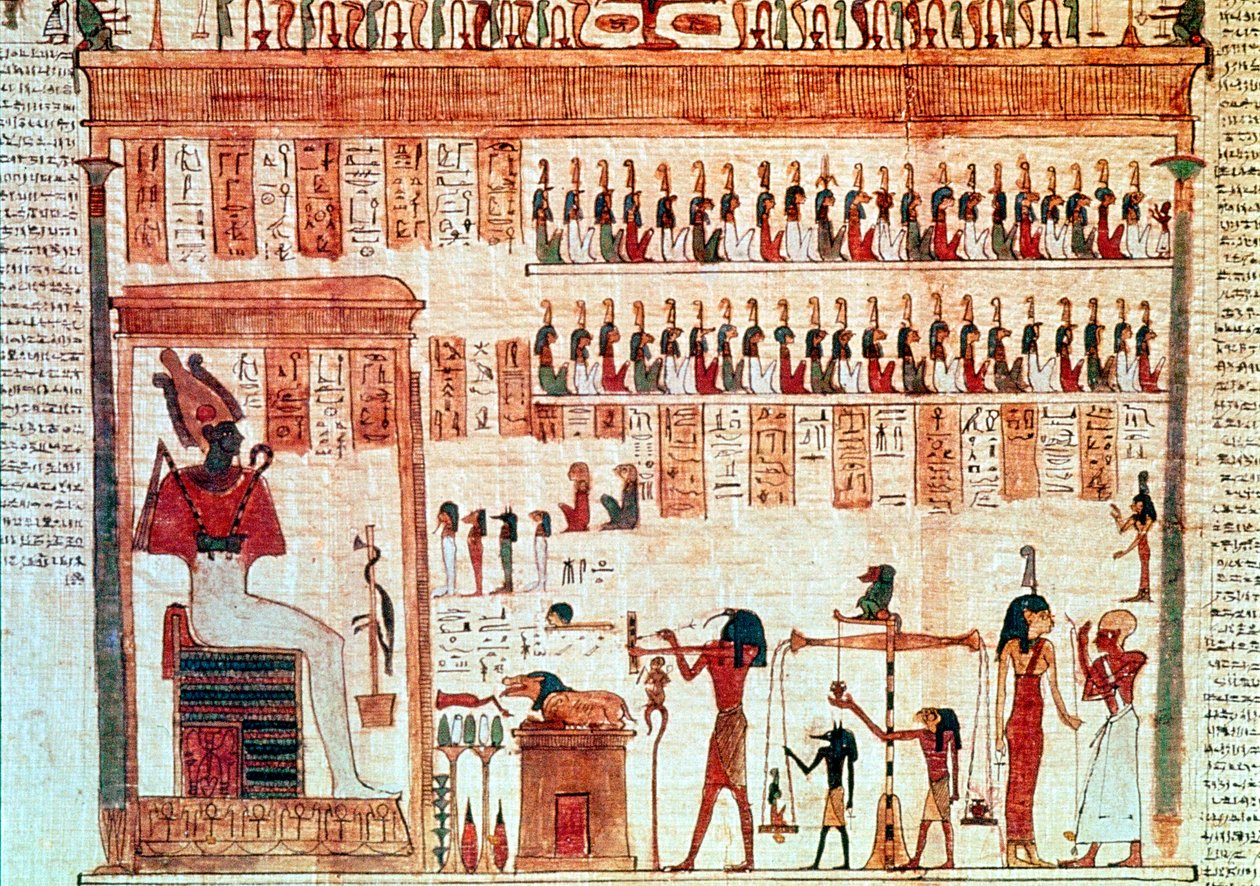 Detalj fra en bok om de døde rulle, gammel egyptisk, ptolemaisk periode, 332-30 f.Kr. av Unbekannt