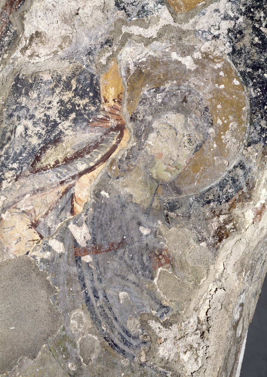 Detalj fra en paleokristen freskomaleri i apsis (freskomaleri) (se 138684-85) av Unbekannt