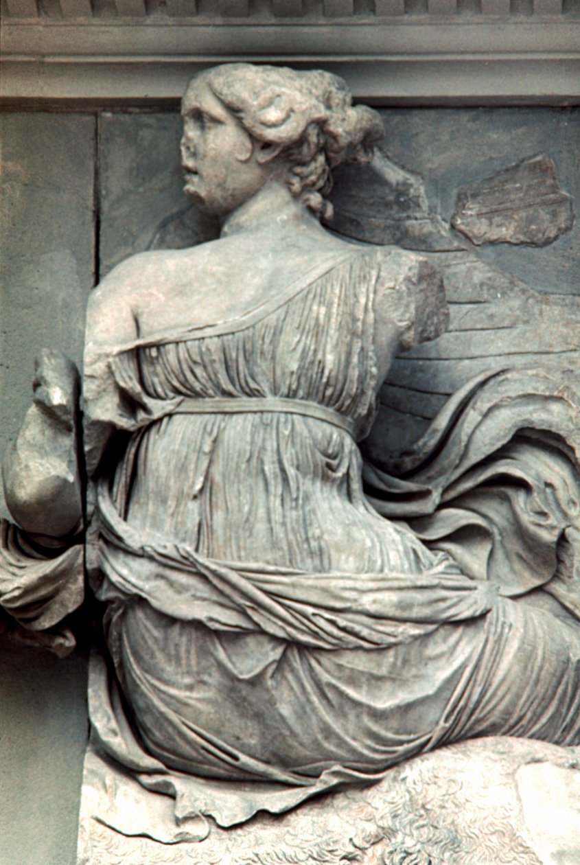 Detalj fra den store frisen til Pergamonalteret, 180-159 f.Kr av Unbekannt