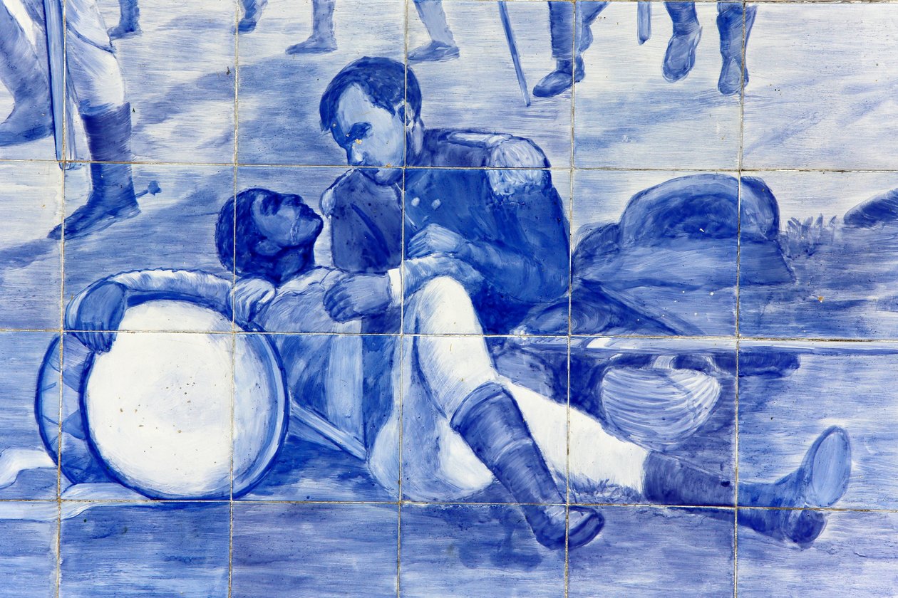 Detalj av en mosaikk som viser Brasils kamp for uavhengighet, Cachoeira, Brasil av Unbekannt