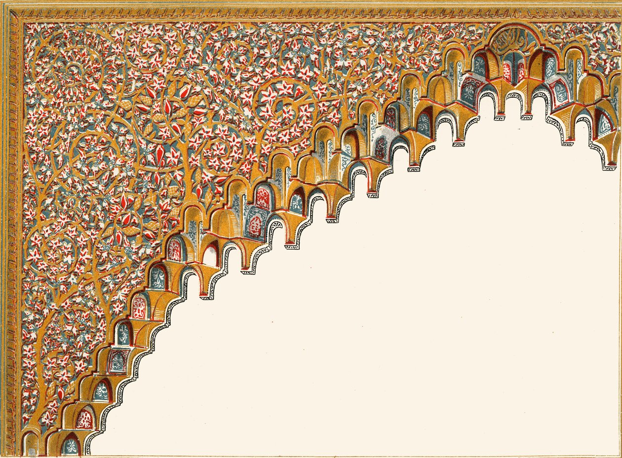 Detalj av en bue. Court of the Fish Pond, 1907. av Unbekannt