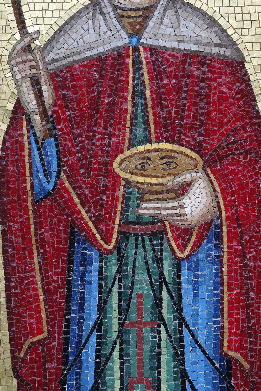 Detalj av en ortodoks mosaikk i en Troodos-landsby. Santa Paraskevi (Sainte Parasceva av Unbekannt