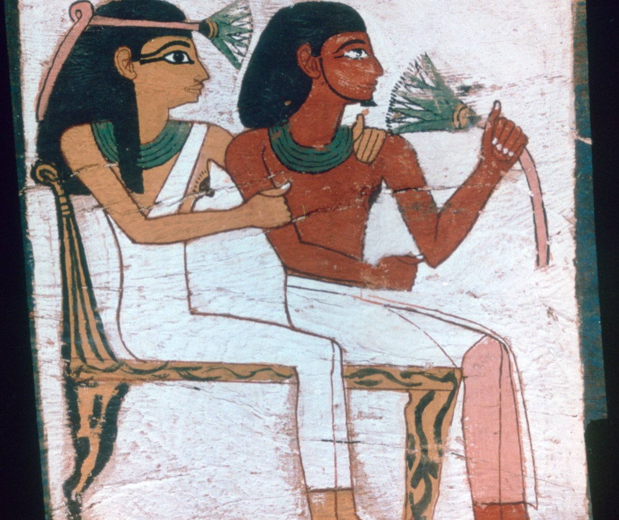 Detalj av dekorasjonen av en sarkofag av The Lady of Madja, 18. dynasti av Unbekannt