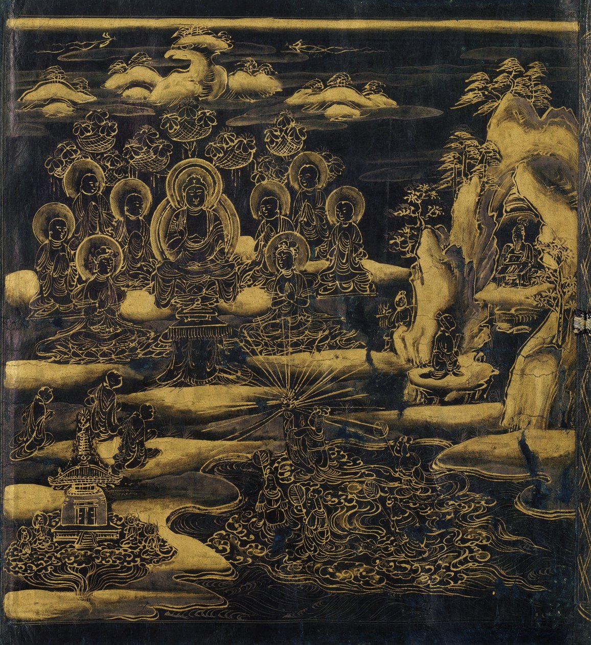 Devadatta, kapittel 12 av Lotus Sutra Hoke-kyo, Daibadatta-bon, 1100-tallet. av Unbekannt