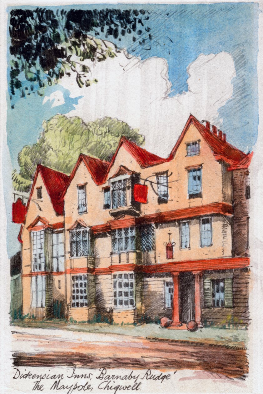 Dickensian Inns, Barnaby Rudge, Maypole, Chigwell, c1800-1850 av Unbekannt