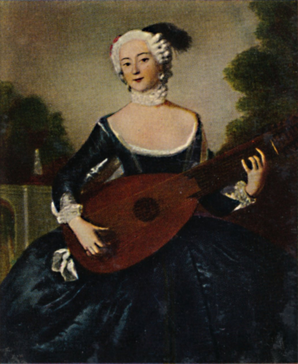 Favorittsøsteren Friedr. D. Gr. 1709-1758. - Maleri av Pesne, 1934. av Unbekannt