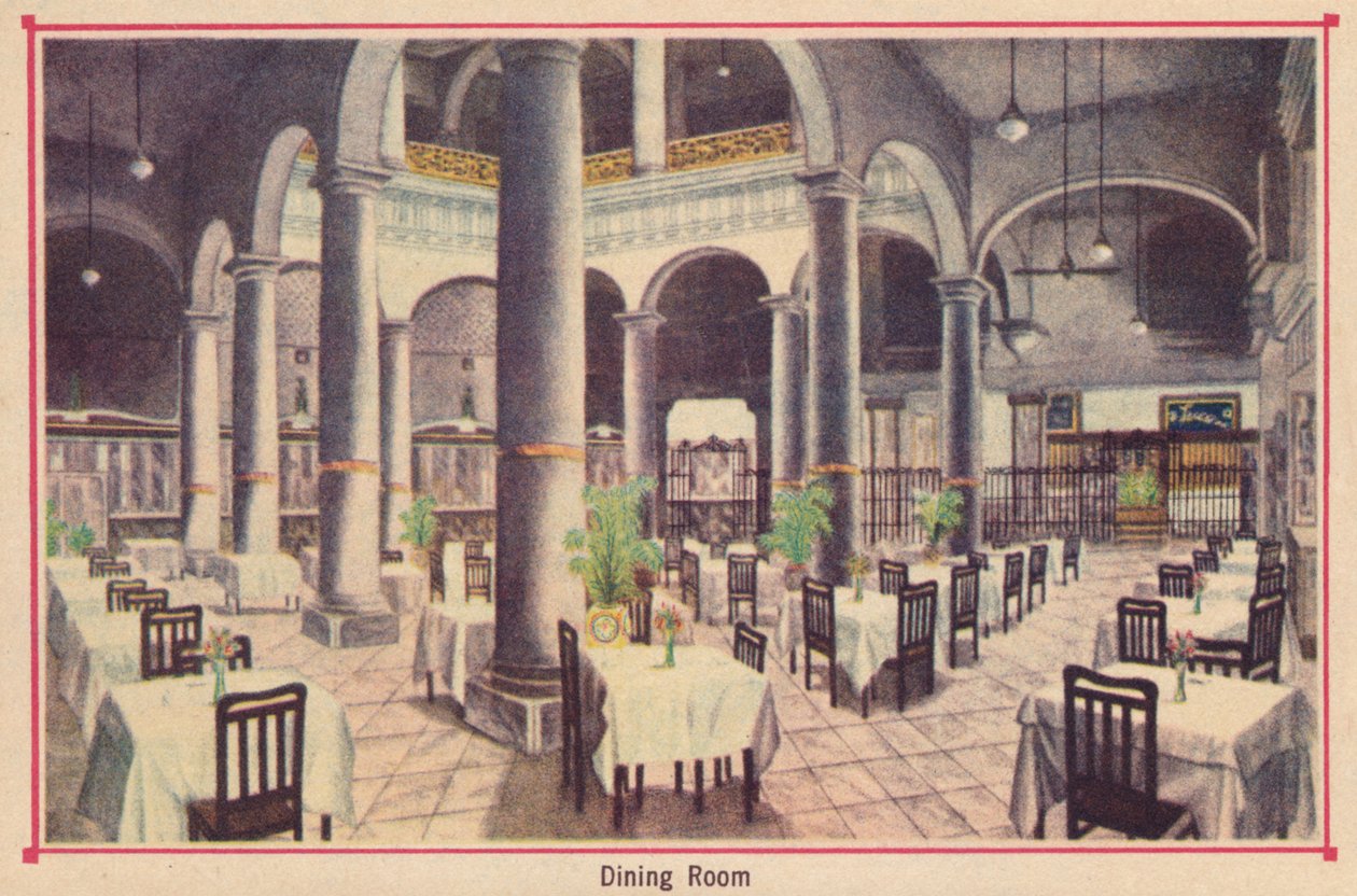 Spisestue - Hotel Florida - Havana - Cuba, c1910 av Unbekannt