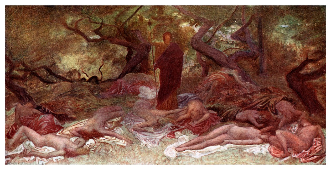 Dionysus and the Maenads, 1901 av Unbekannt