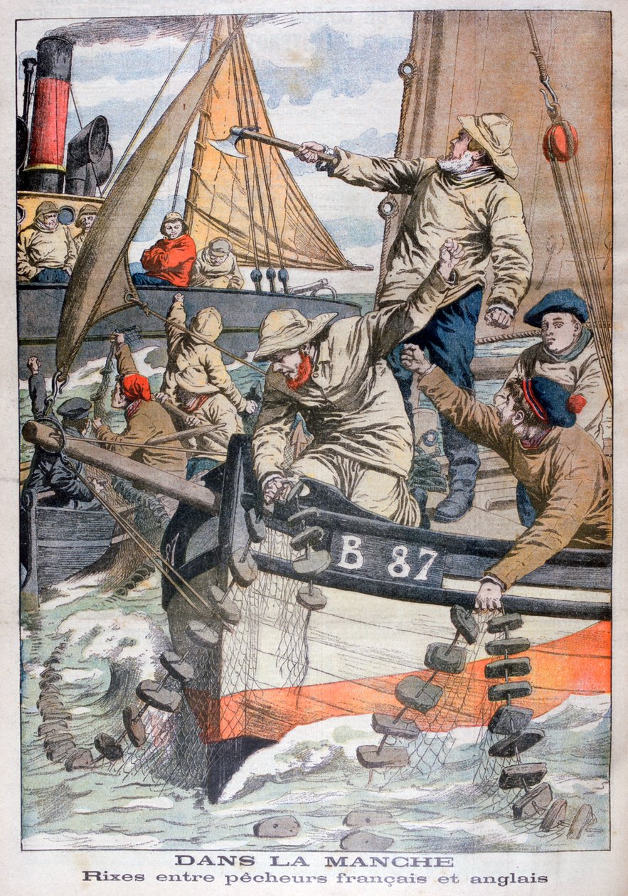 Tvist mellom franske og engelske fiskere i kanalen, 1904 av Unbekannt