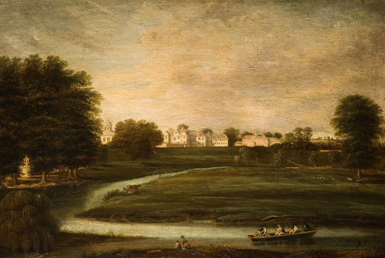 Fjernsyn over Birdingbury Hall, Warwickshire, 1800. av Unbekannt
