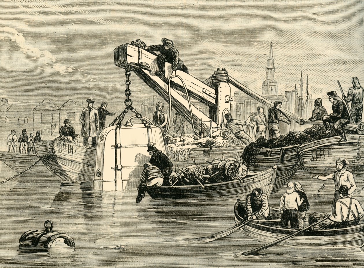 Dykkerklokke brukt i konstruksjonen av Thames Tunnel, c1878. av Unbekannt