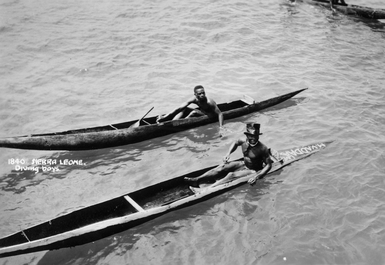 Dykkergutter, Sierra Leone, 1900-tallet av Unbekannt