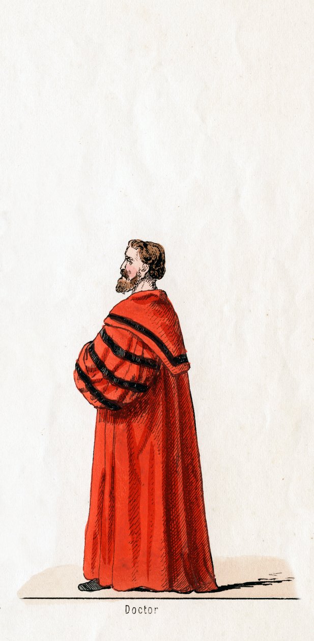 Doctor Butts, kostymedesign for Shakespeares skuespill, Henry VIII, 1800-tallet av Unbekannt