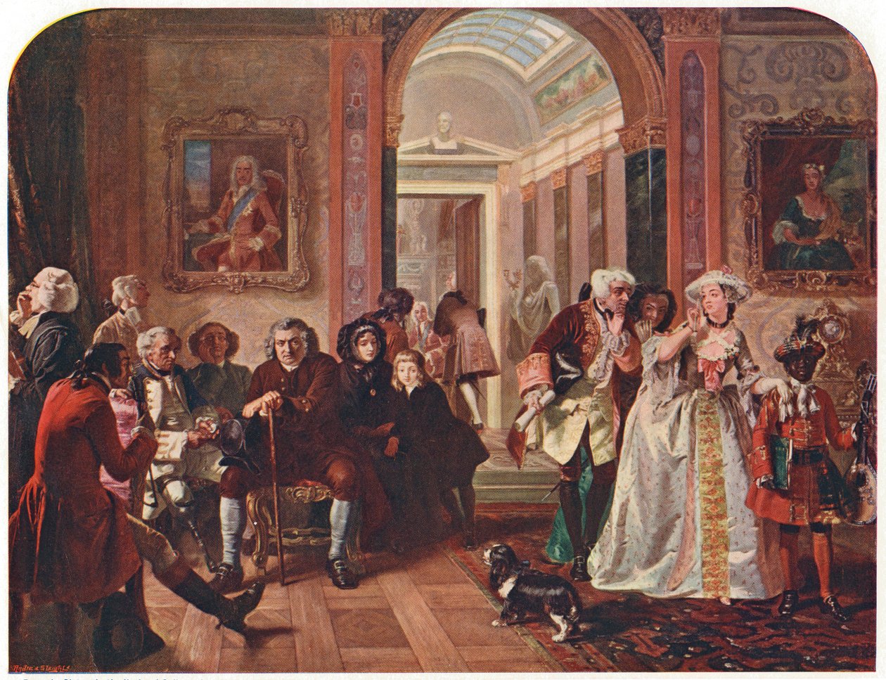 Doktor Johnson i forrommet til Lord Chesterfield, venter på et publikum, 1748 av Unbekannt