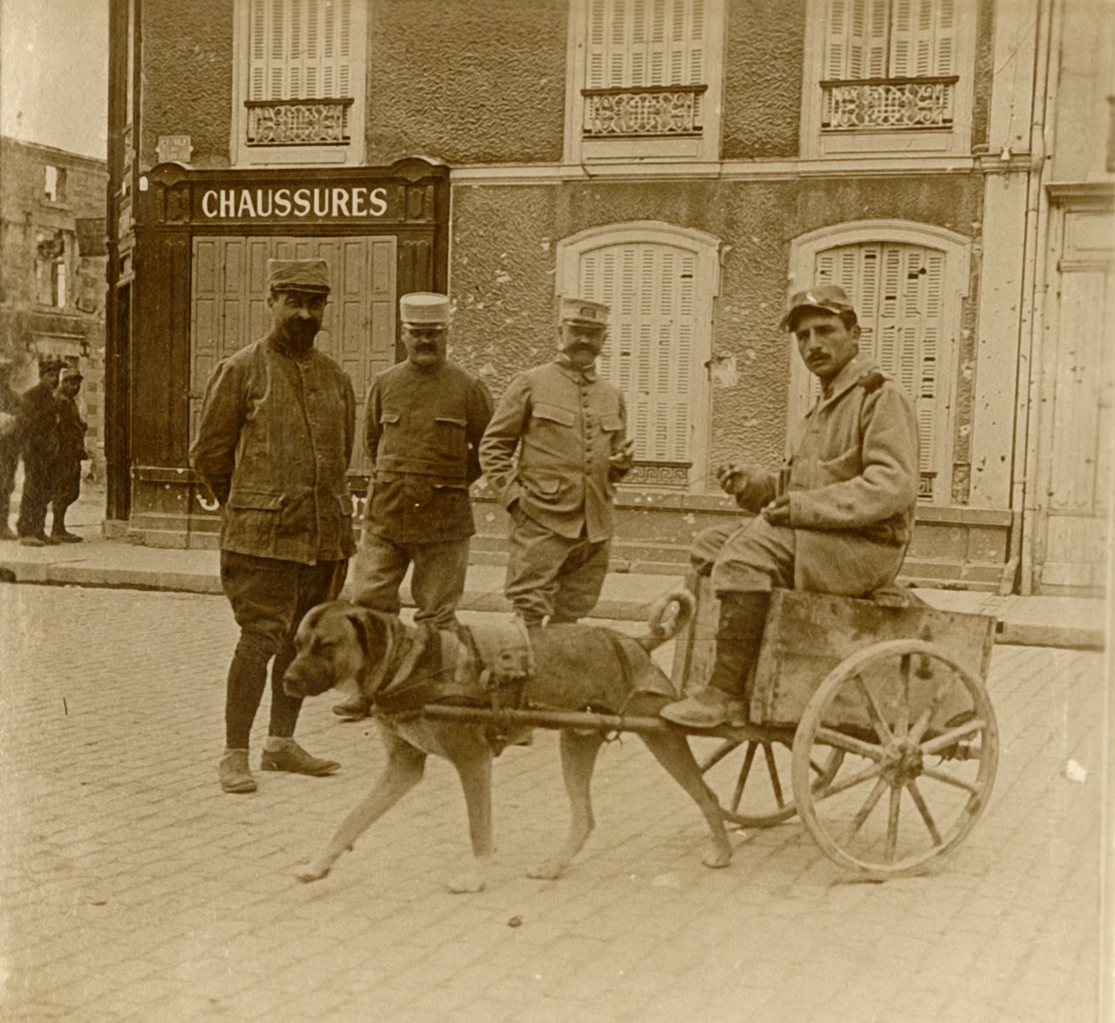 Hundevogn, Frankrike, c1914-c1918 av Unbekannt
