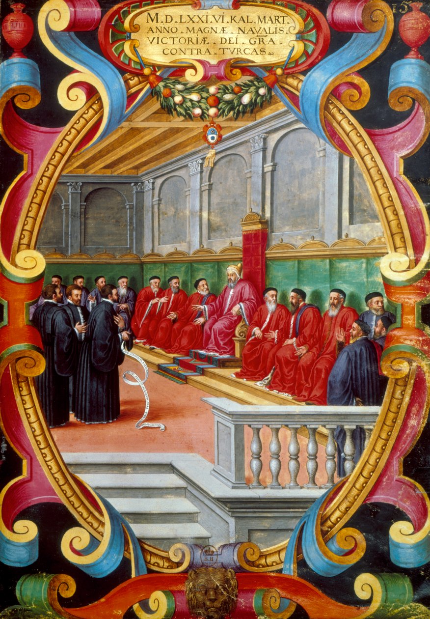Doge av Venezia og hans råd, slutten av 1500-tallet av Unbekannt