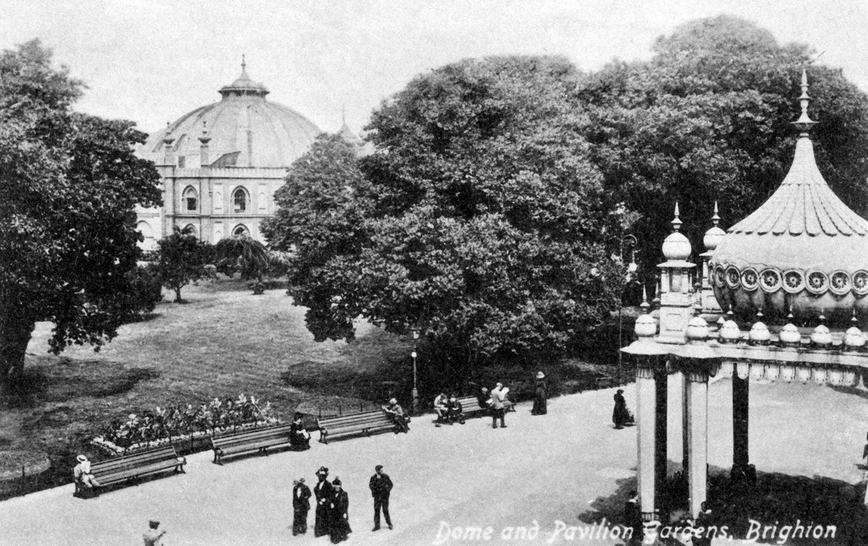 Dome and Pavilion Gardens, Brighton, tidlig på 1900-tallet av Unbekannt
