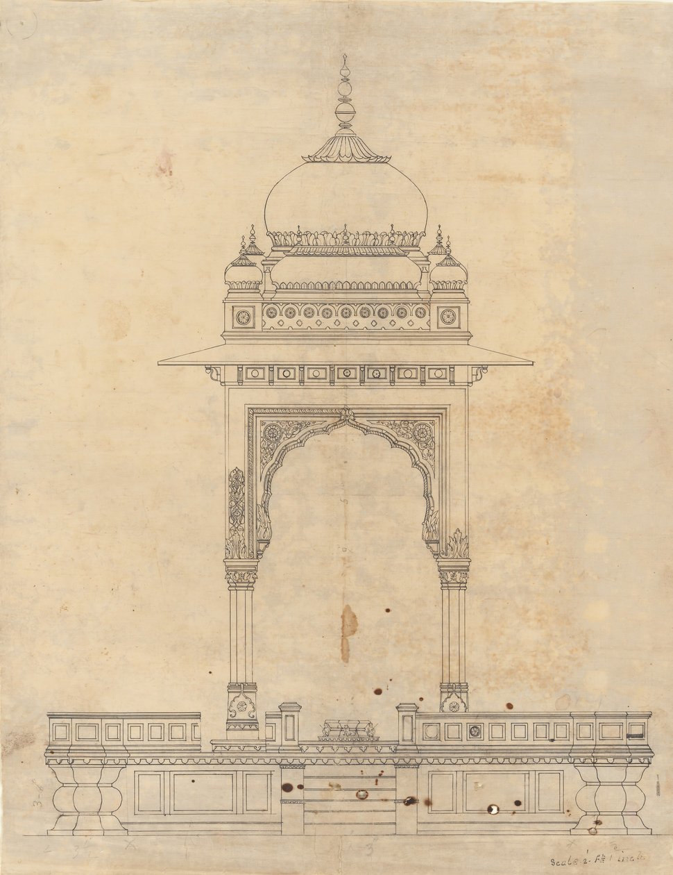 Kuppelpaviljong, ca. 1830. av Unbekannt