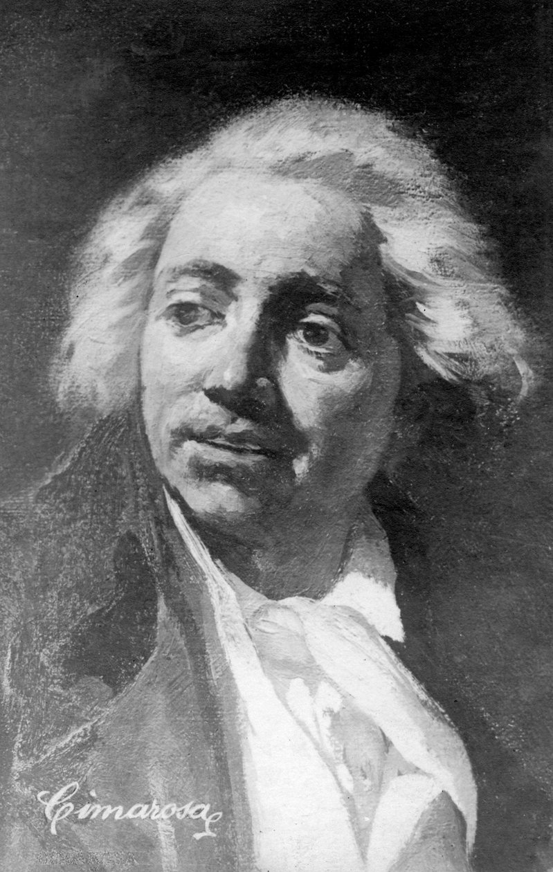 Domenico Cimarosa 1749-1801, italiensk komponist, 1900-tallet av Unbekannt