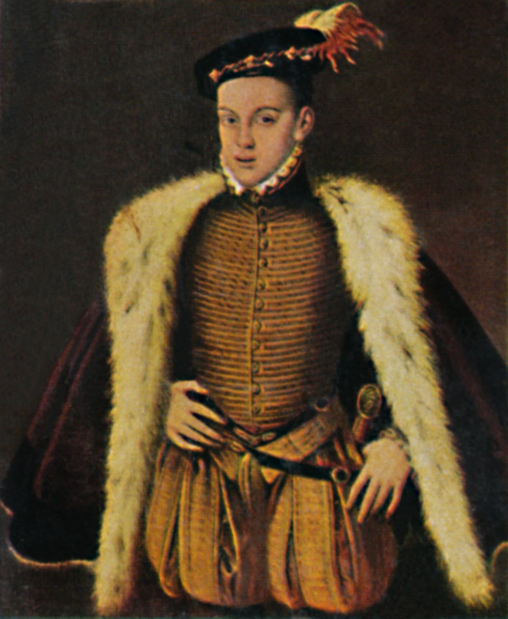 Don Carlos 1545-1568. - Maleri av Sanchez Coello, 1934. av Unbekannt