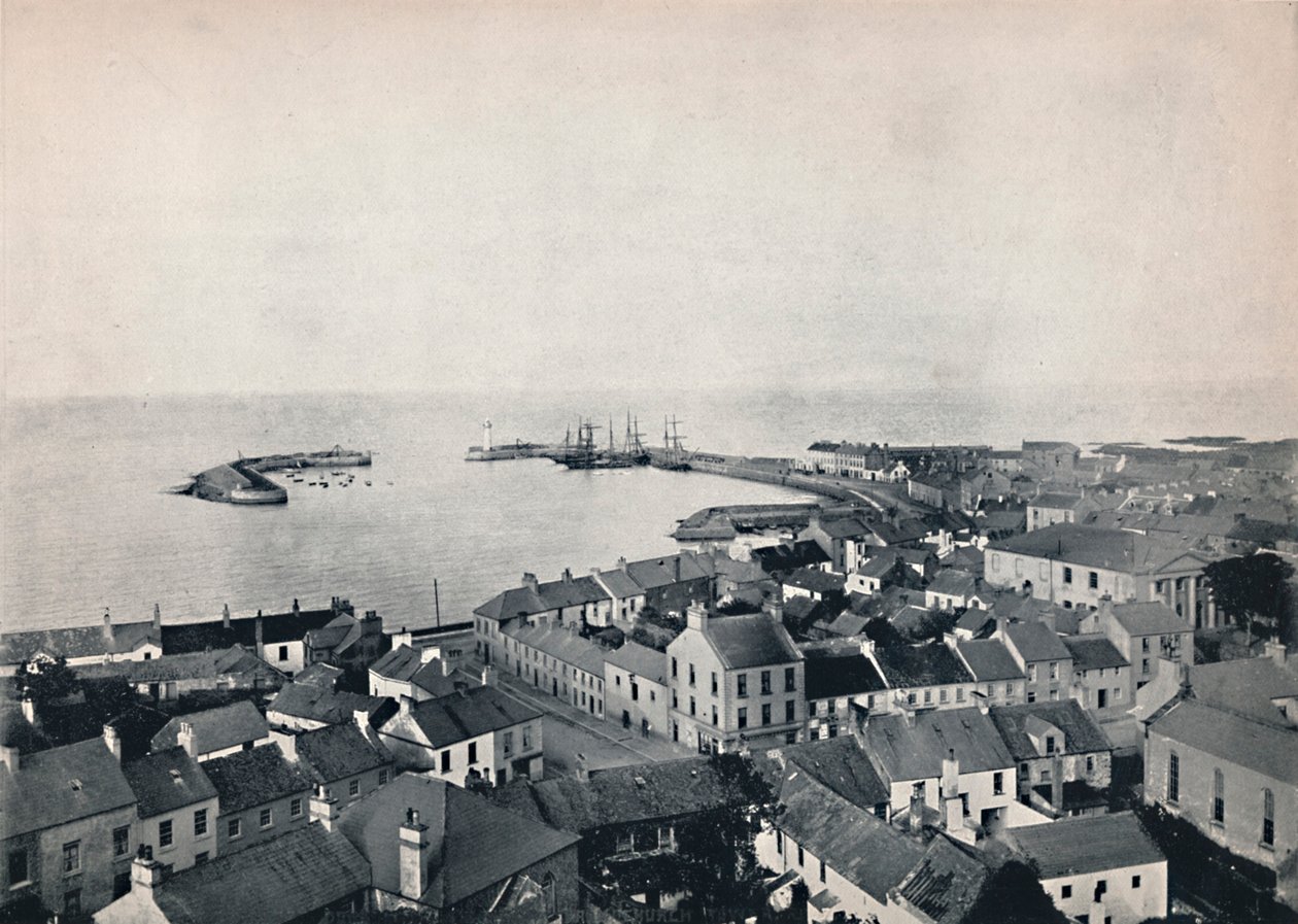 Donaghadee - Utsikt fra kirketårnet, viser havnen, 1895 av Unbekannt