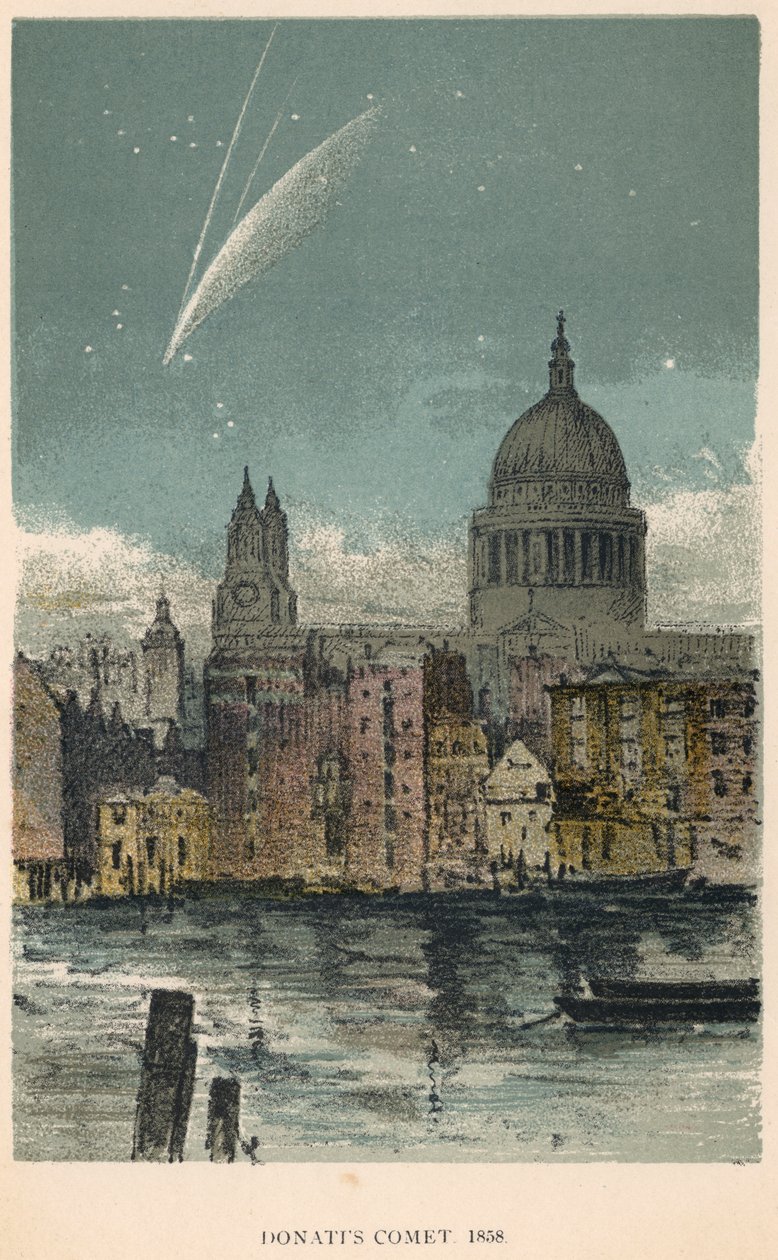Donatis komet fra 1858 sett over St Paul