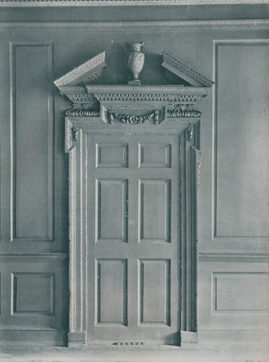 Dør til rom med panel, tidlig georgiansk, 26, Hatton Garden, c1909 av Unbekannt