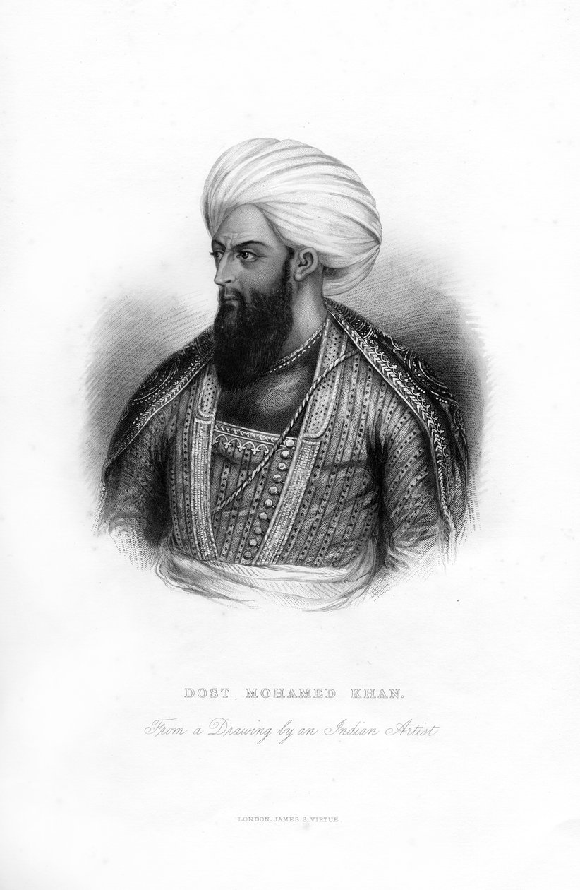 Dost Muhammad Khan, hersker over Afghanistan, 1800-tallet av Unbekannt
