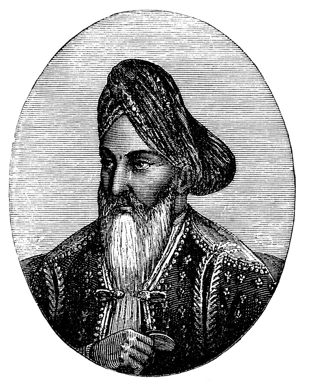 Dost Mohammad Khan 1793-1863 hersker over Afghanistan, c1880 av Unbekannt