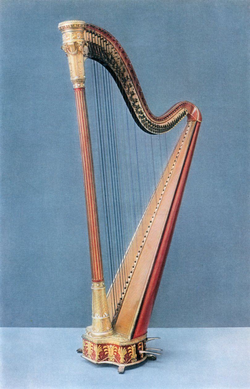 Dobbeltpedalharpe laget av Erard Frères, Paris, midten av det nittende århundre, 1948 av Unbekannt