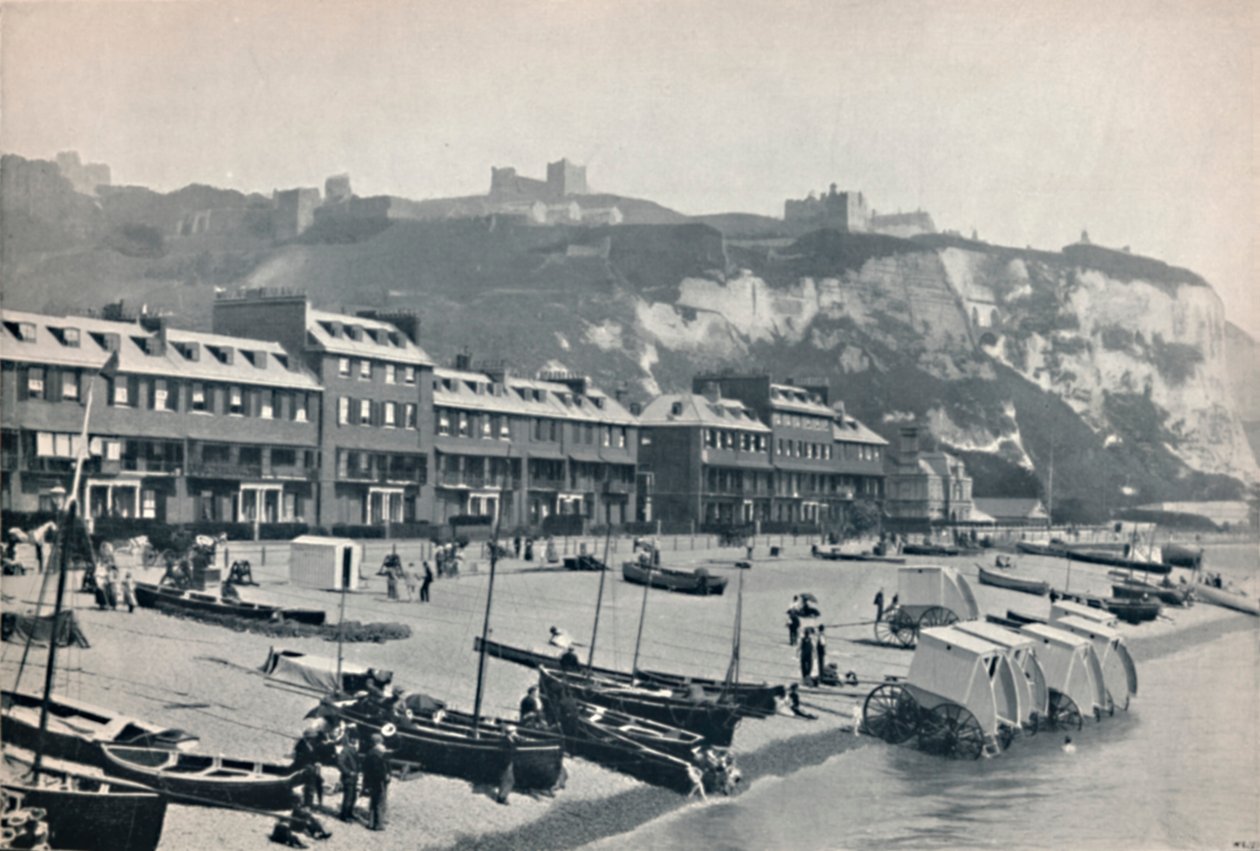 Dover - The Parade, Viser Dover Castle, 1895 av Unbekannt
