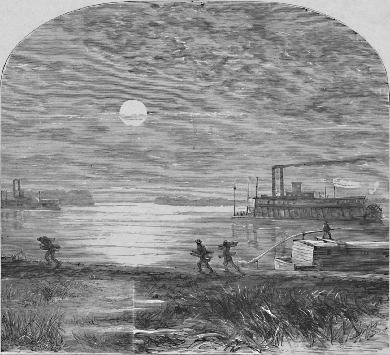 Nedover Mississippi, 1883 av Unbekannt