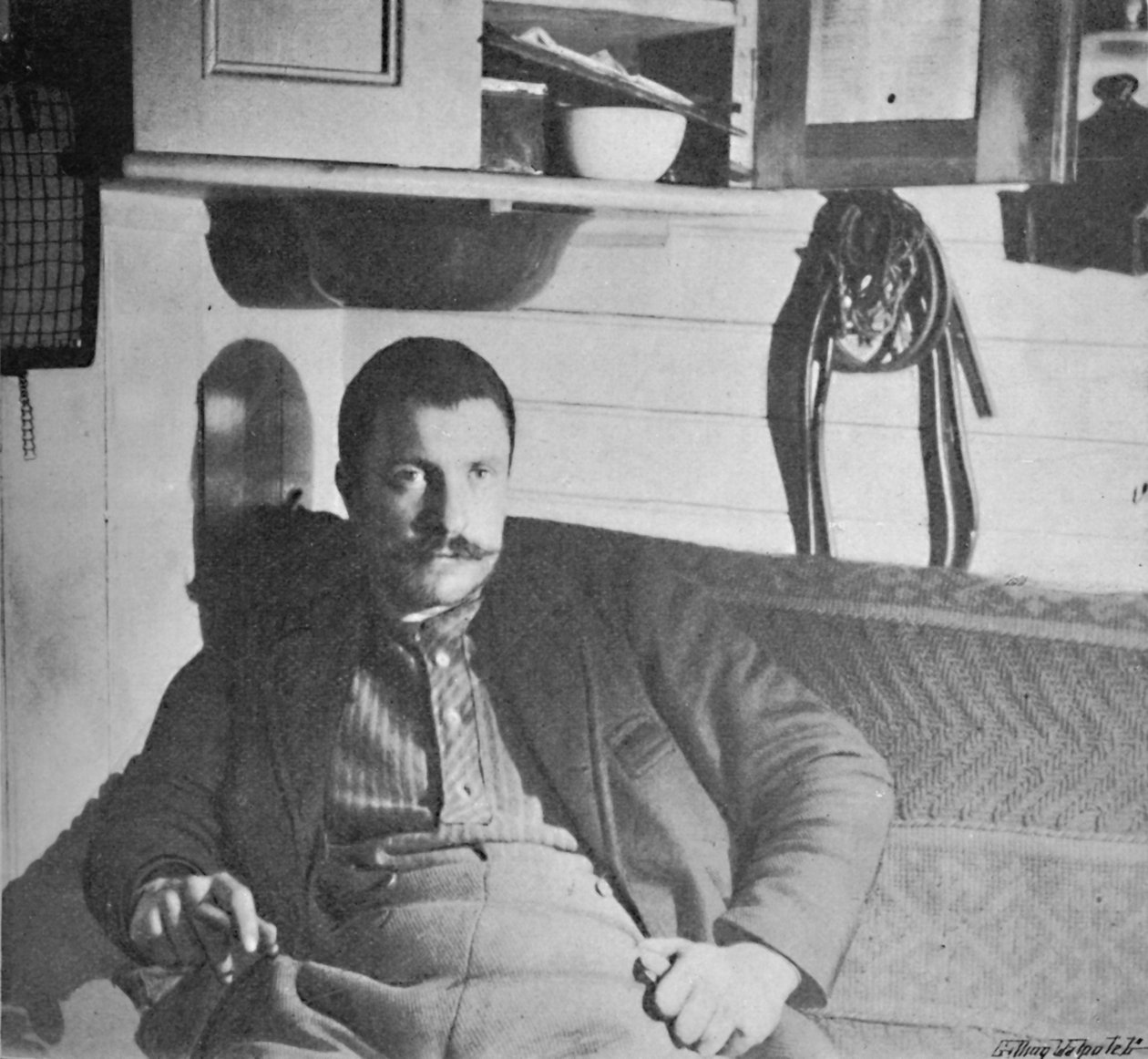 Dr. Blessing in his hytte, 1893-1896, 1897 av Unbekannt