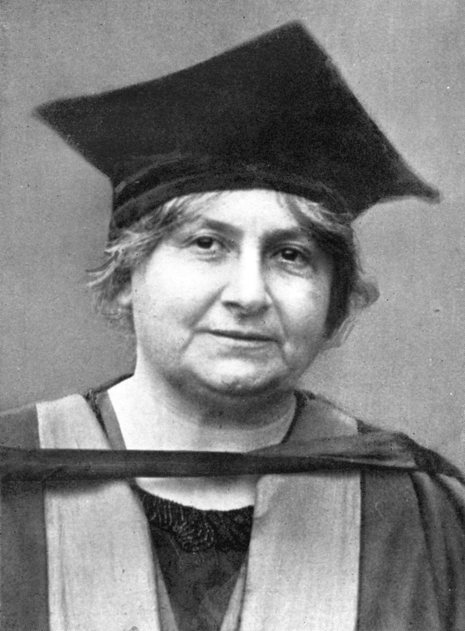 Dr Maria Montessori 1870-1952, italiensk filosof, 1926 av Unbekannt